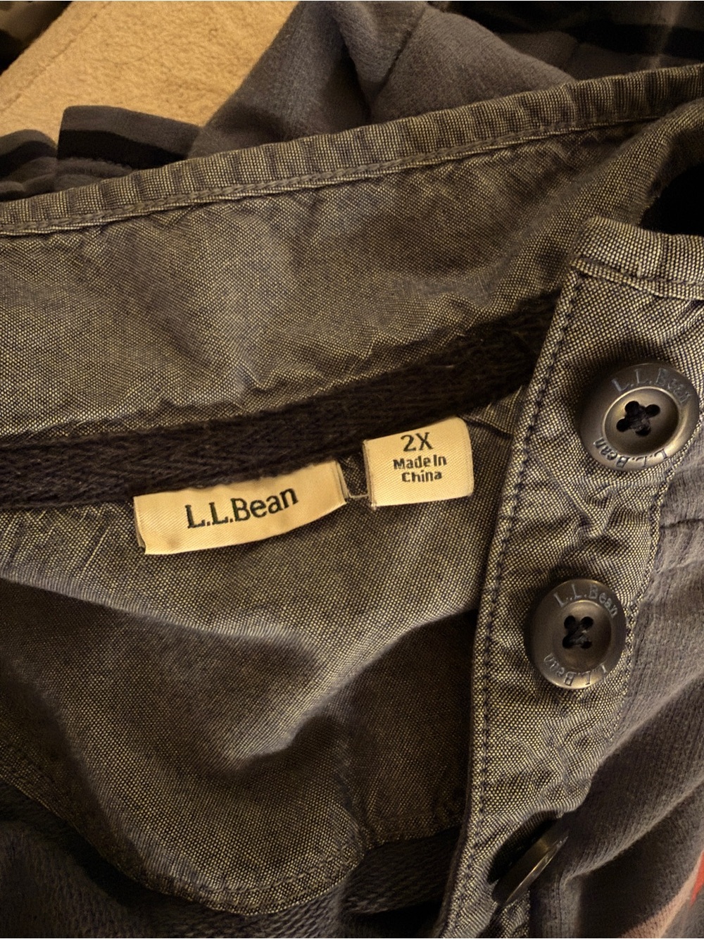 LL BEAN Henley shirt - Picture 3 of 5